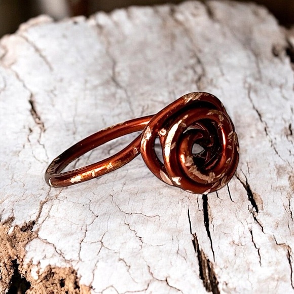 5 For $25💫Grunge Copper Swirl Ring - Picture 3 of 5